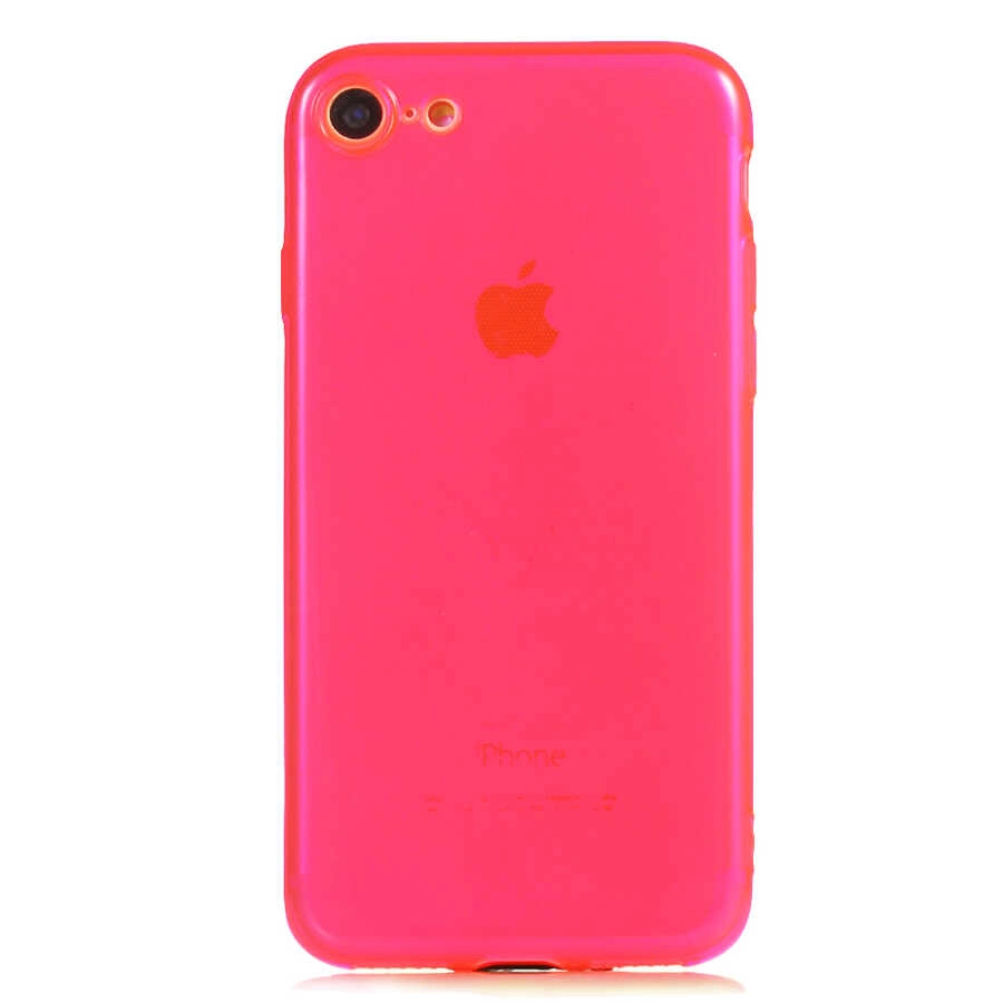 iPhone Uyumlu 7 Kılıf Zore Mun Silikon-Pembe
