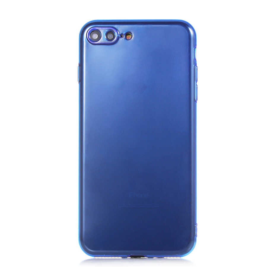 iPhone Uyumlu 7 Plus Kılıf Zore Mun Silikon-Lacivert