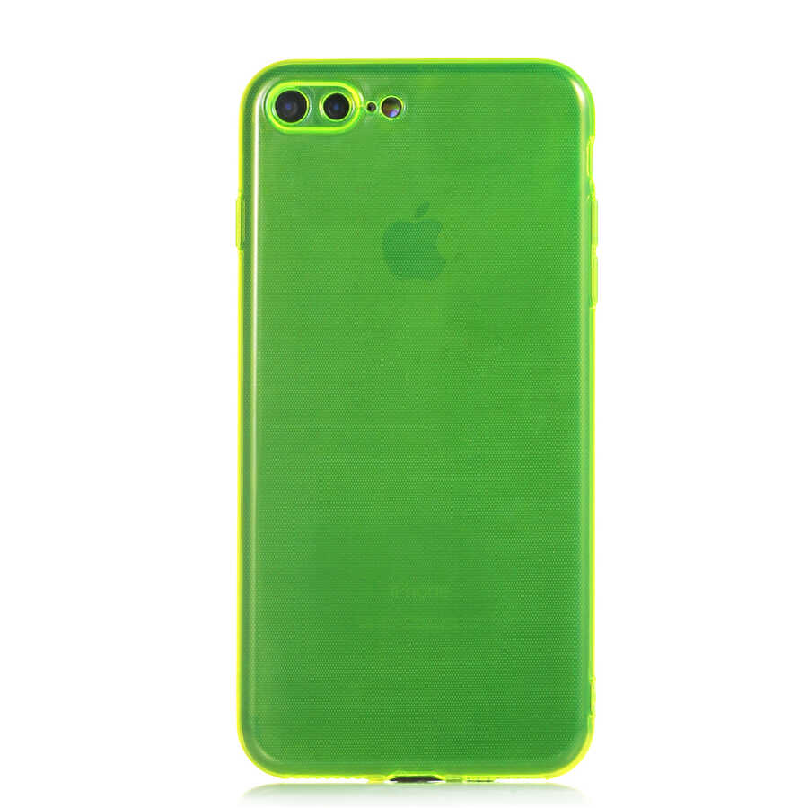 iPhone Uyumlu 7 Plus Kılıf Zore Mun Silikon-Sarı