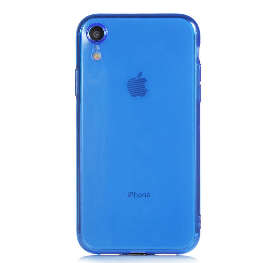 iPhone Uyumlu XR 6.1 Kılıf Zore Mun Silikon-Lacivert