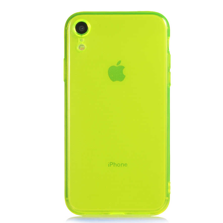iPhone Uyumlu XR 6.1 Kılıf Zore Mun Silikon-Sarı