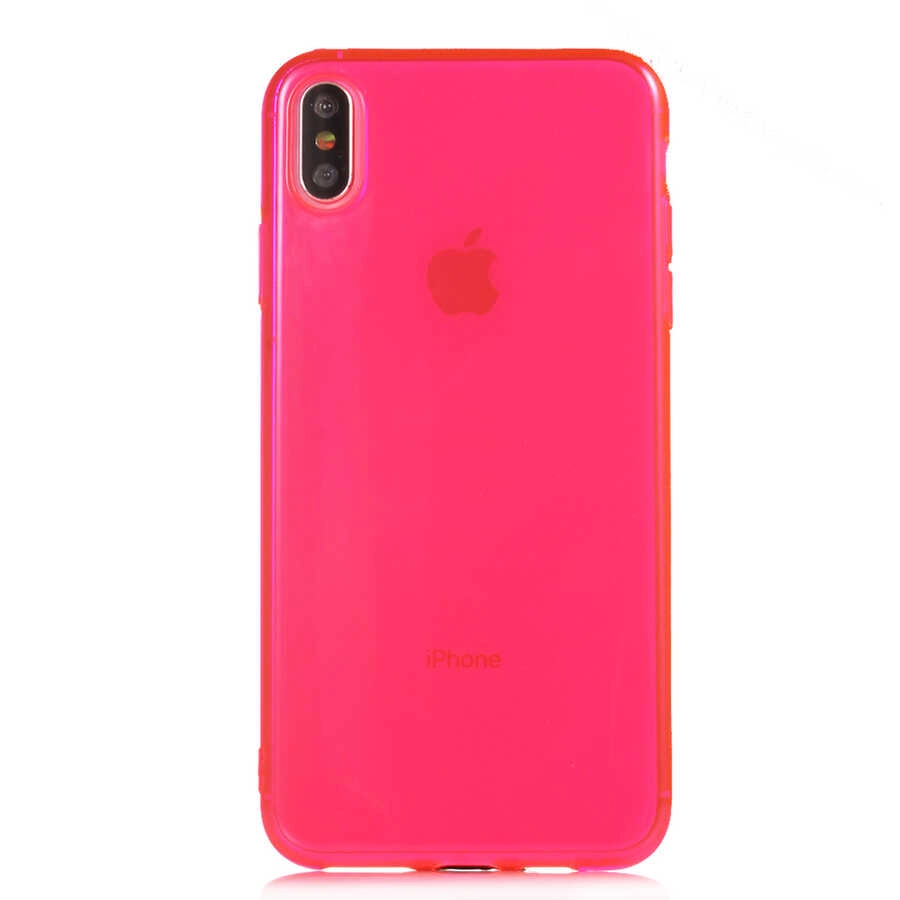 iPhone Uyumlu XS Max 6.5 Kılıf Zore Mun Silikon-Pembe