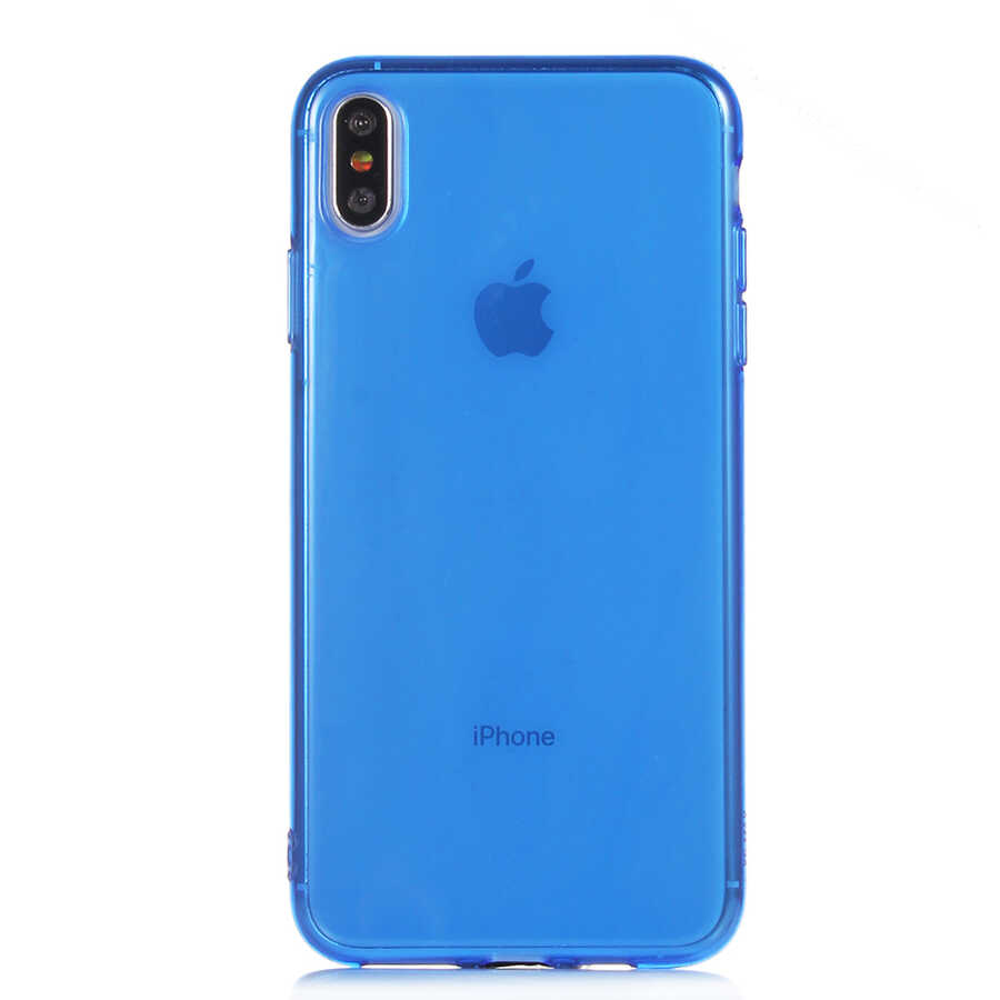 iPhone Uyumlu XS Max 6.5 Kılıf Zore Mun Silikon-Lacivert