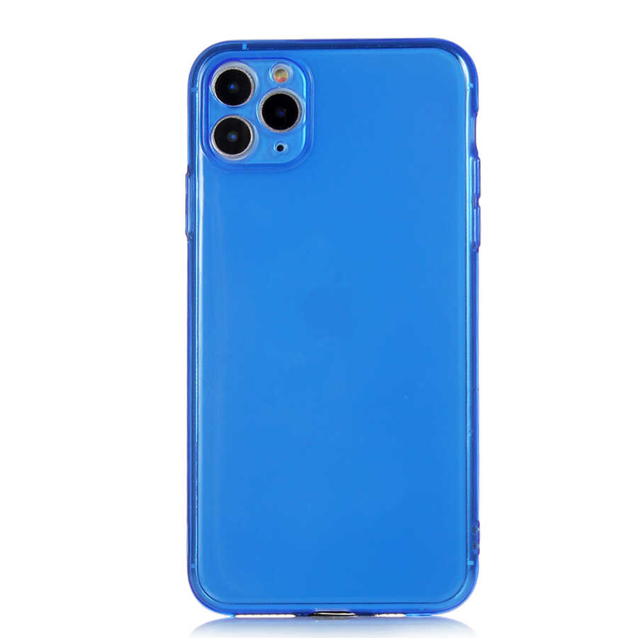 iPhone Uyumlu 11 Pro Max Kılıf Zore Mun Silikon-Lacivert