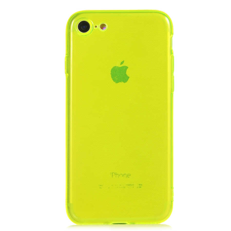 iPhone Uyumlu SE 2020 Kılıf Zore Mun Silikon-Sarı