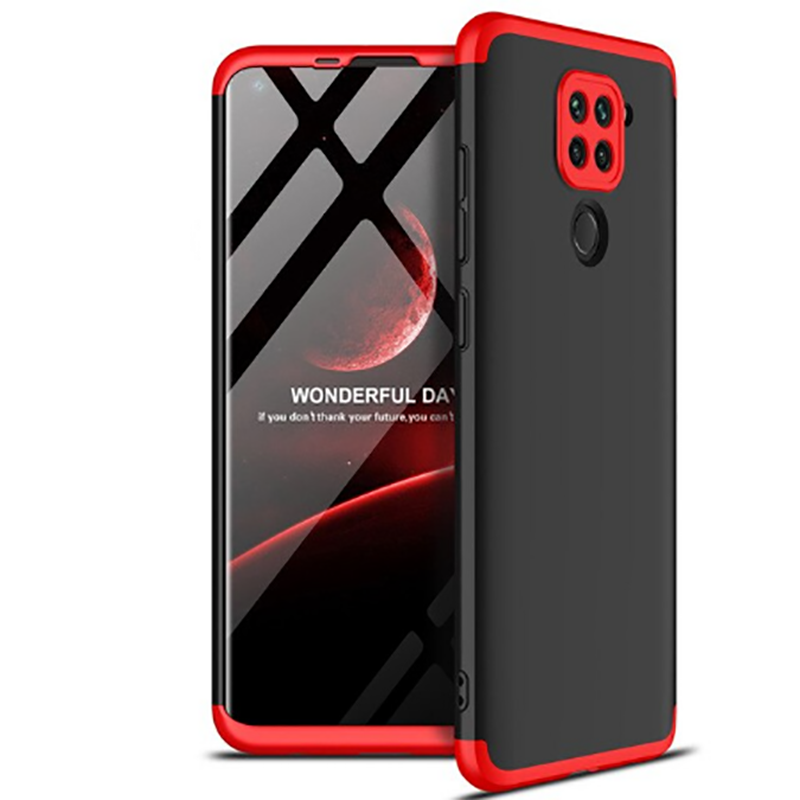 Xiaomi Uyumlu  Redmi Note 9 Kılıf Zore Ays Kapak-Siyah-kırmızı