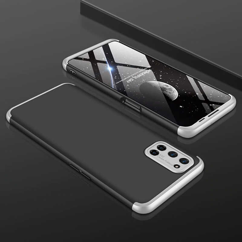 Oppo A52 Kılıf Zore Ays Kapak-Siyah-gri