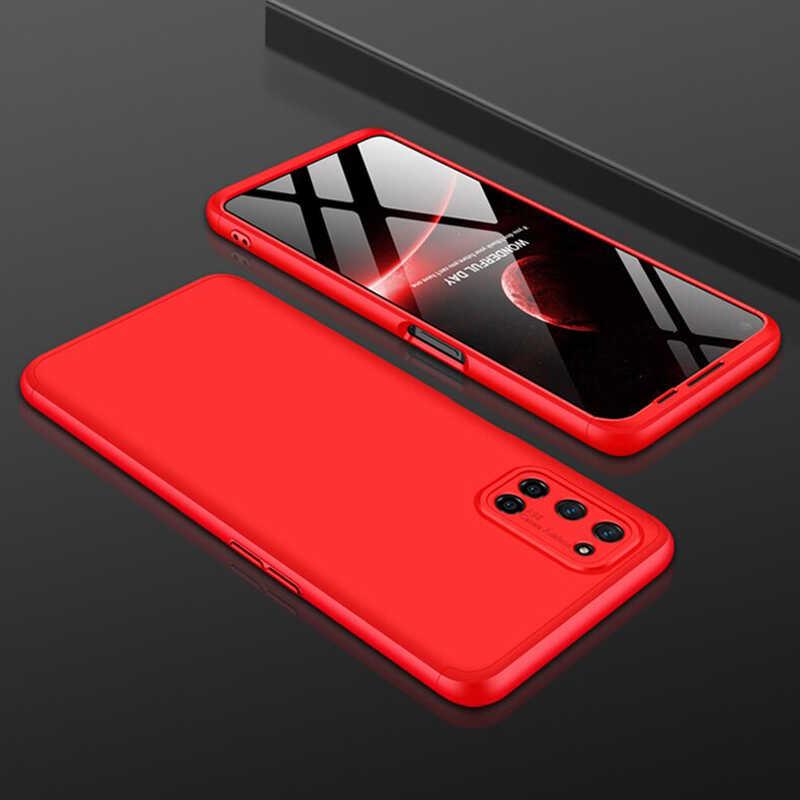 Oppo A92 Kılıf Zore Ays Kapak-Kırmızı