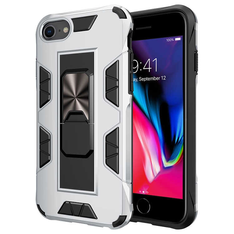 iPhone Uyumlu 7 Kılıf Zore Volve Kapak-Gri