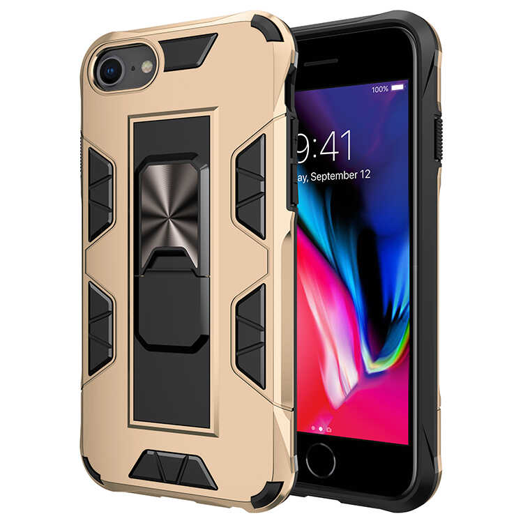 iPhone Uyumlu 7 Kılıf Zore Volve Kapak-Gold