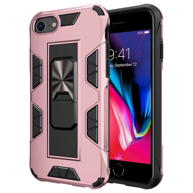 iPhone Uyumlu 7 Kılıf Zore Volve Kapak-Rose gold