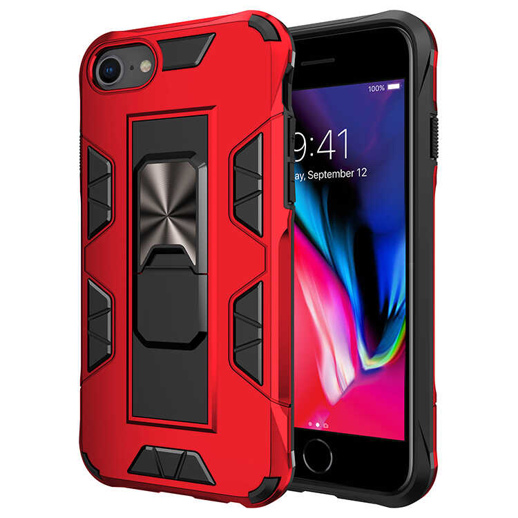 iPhone Uyumlu 8 Kılıf Zore Volve Kapak-Kırmızı