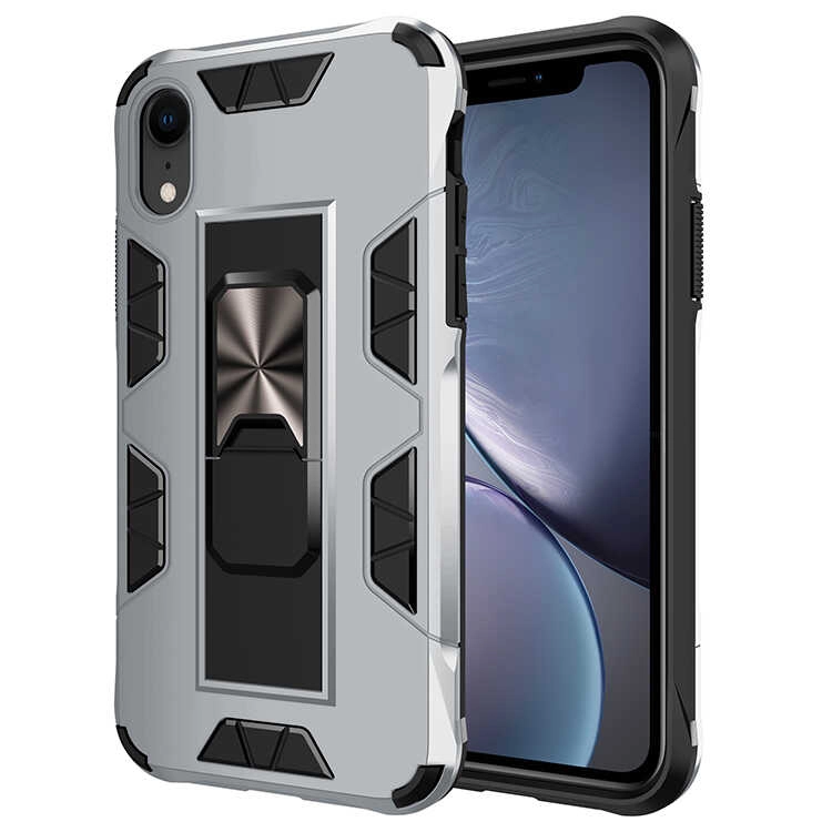 iPhone Uyumlu XR 6.1 Kılıf Zore Volve Kapak-Gri