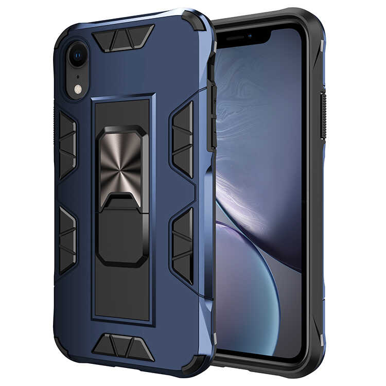 iPhone Uyumlu XR 6.1 Kılıf Zore Volve Kapak-Lacivert
