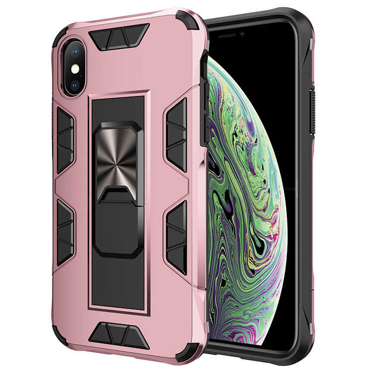 iPhone Uyumlu XS Max 6.5 Kılıf Zore Volve Kapak-Rose gold