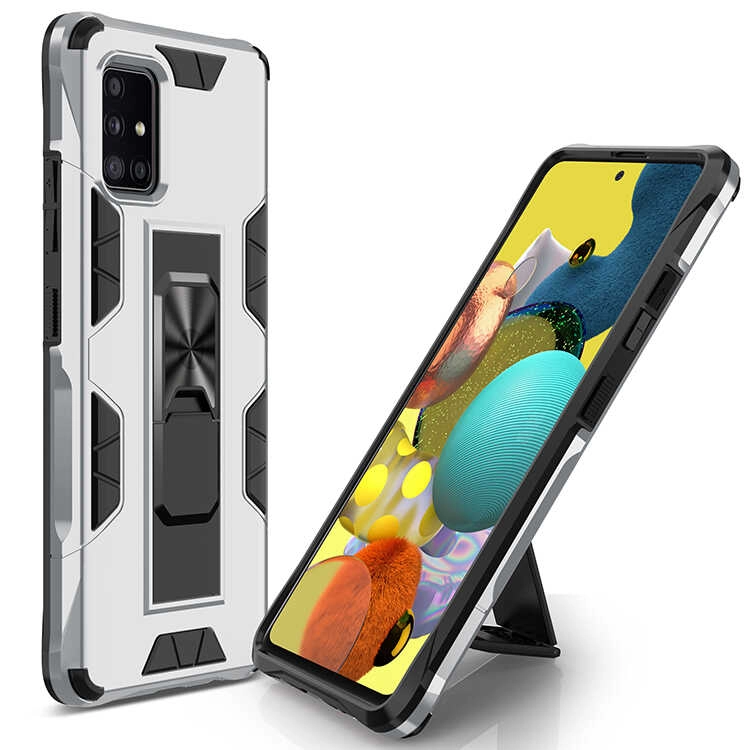 Galaxy Uyumlu A51 Kılıf Zore Volve Kapak-Gri