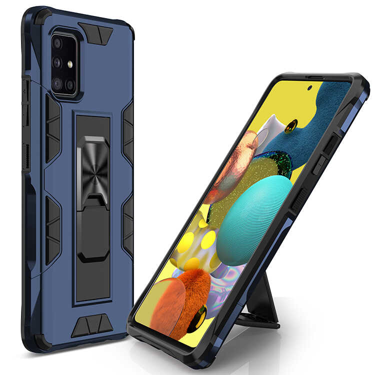 Galaxy Uyumlu A51 Kılıf Zore Volve Kapak-Lacivert