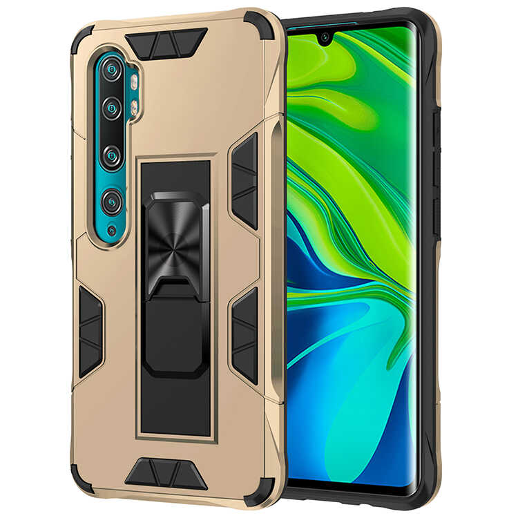 Xiaomi Uyumlu  Mi Note 10 Lite Kılıf Zore Volve Kapak-Gold