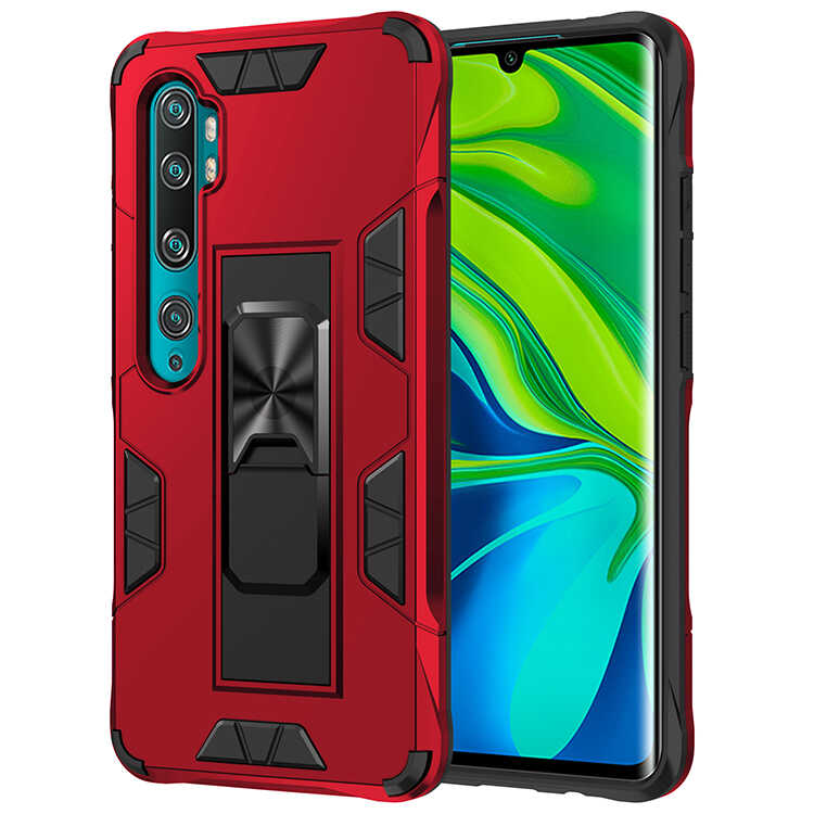 Xiaomi Uyumlu  Mi Note 10 Lite Kılıf Zore Volve Kapak-Kırmızı