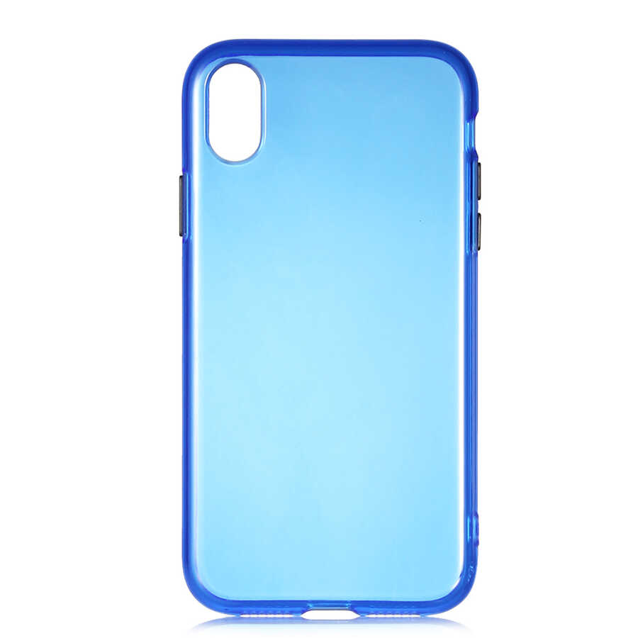 iPhone Uyumlu XR 6.1 Kılıf Zore Bistro Kapak-Mavi