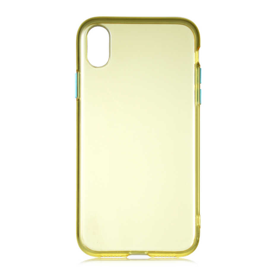 iPhone Uyumlu XR 6.1 Kılıf Zore Bistro Kapak-Sarı
