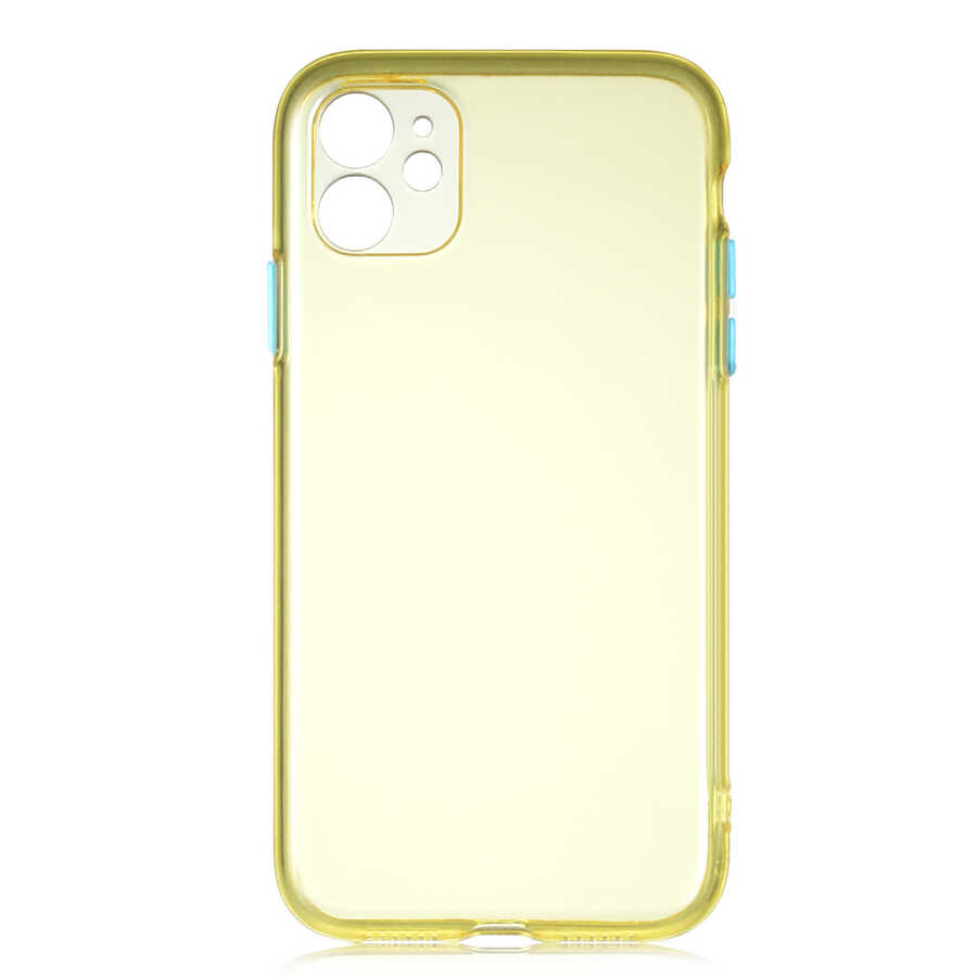 iPhone Uyumlu 11 Kılıf Zore Bistro Kapak-Sarı