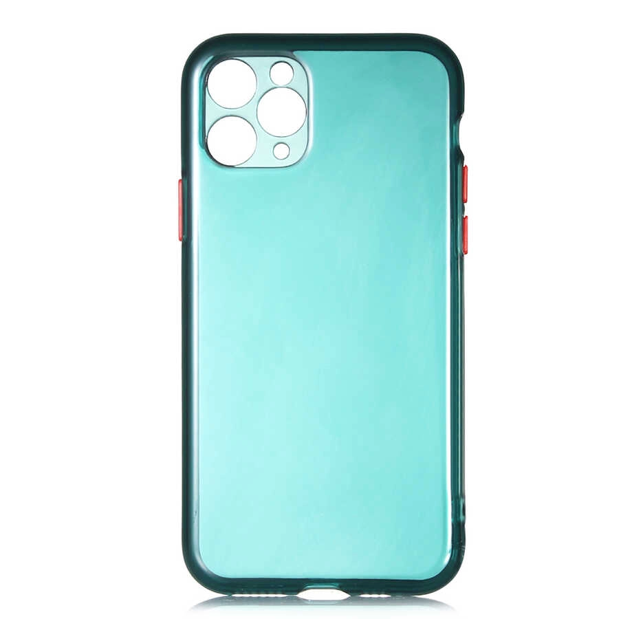 iPhone Uyumlu 11 Pro Max Kılıf Zore Bistro Kapak-Koyu yeşil