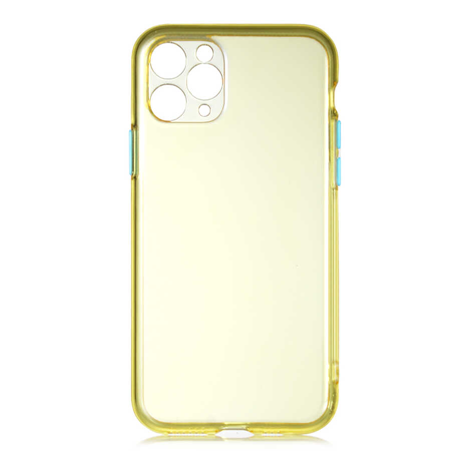 iPhone Uyumlu 11 Pro Max Kılıf Zore Bistro Kapak-Sarı