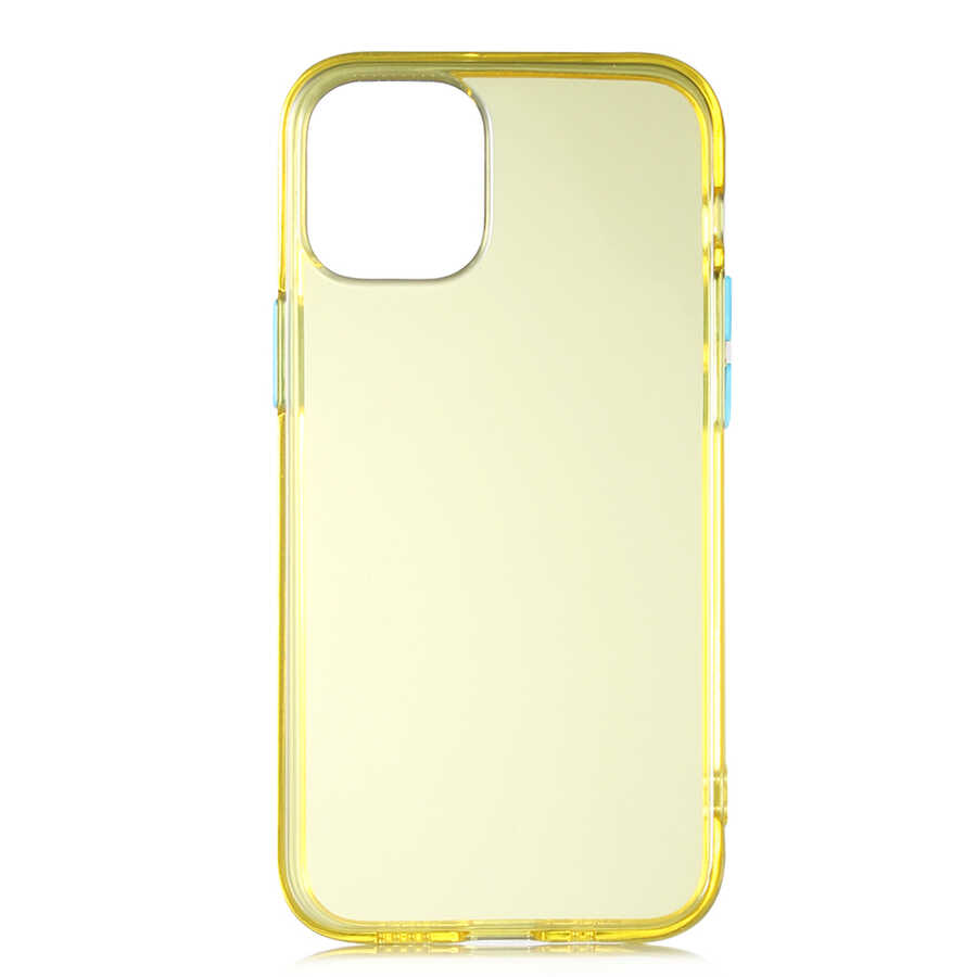iPhone Uyumlu 12 Pro Max Kılıf Zore Bistro Kapak-Sarı
