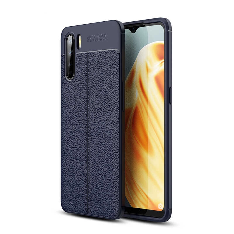Oppo A91 Kılıf Zore Niss Silikon Kapak-Lacivert