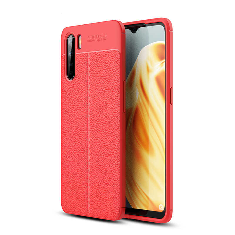 Oppo A91 Kılıf Zore Niss Silikon Kapak-Kırmızı