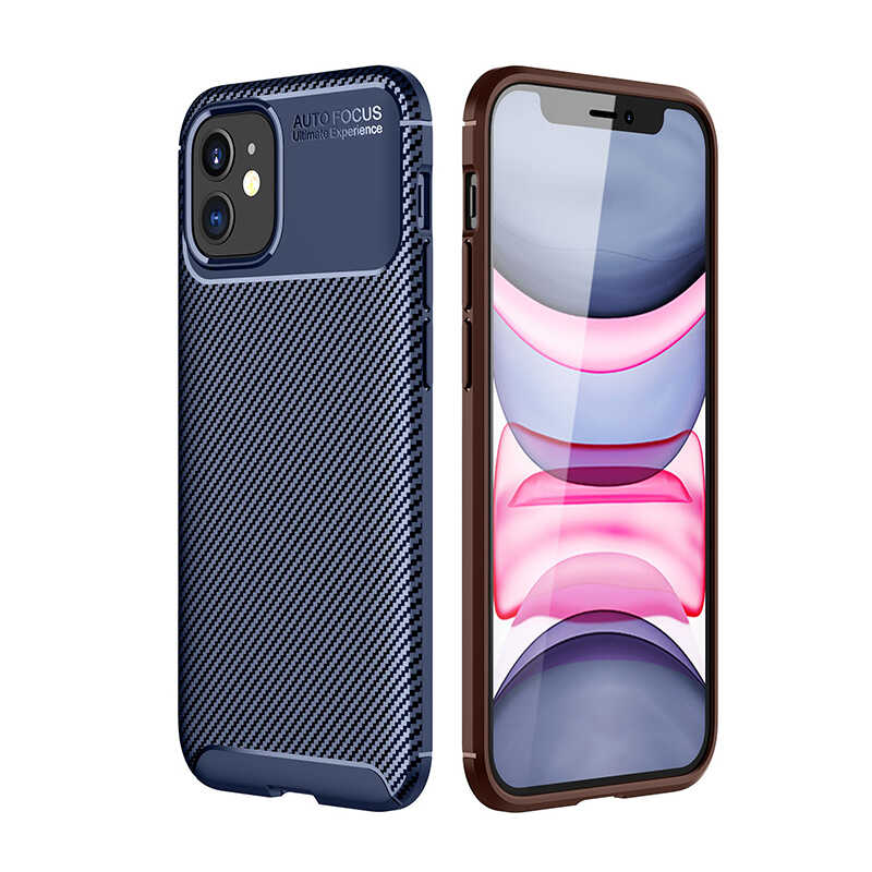 iPhone Uyumlu 12 Mini Kılıf Zore Negro Silikon Kapak-Lacivert