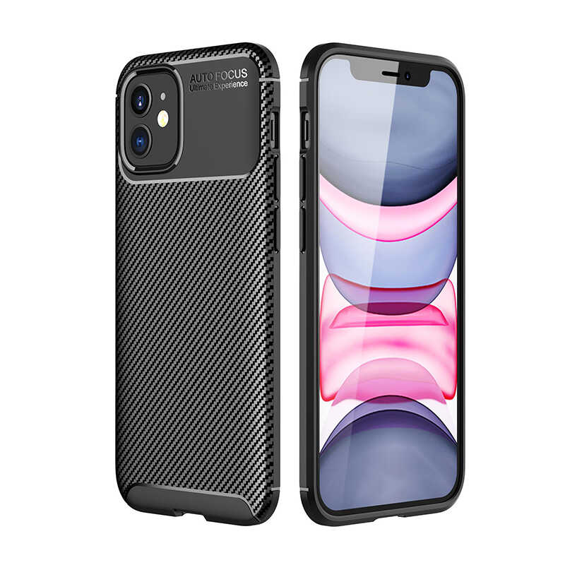 iPhone Uyumlu 12 Mini Kılıf Zore Negro Silikon Kapak-Siyah