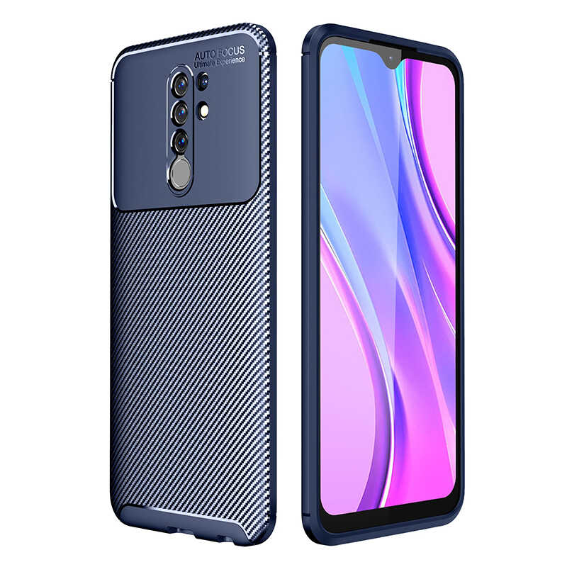 Xiaomi Uyumlu  Redmi 9 Kılıf Zore Negro Silikon Kapak-Lacivert