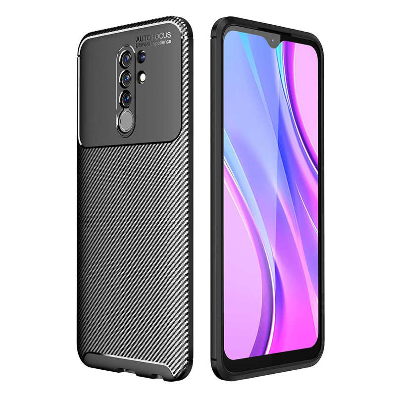 Xiaomi Uyumlu  Redmi 9 Kılıf Zore Negro Silikon Kapak-Siyah