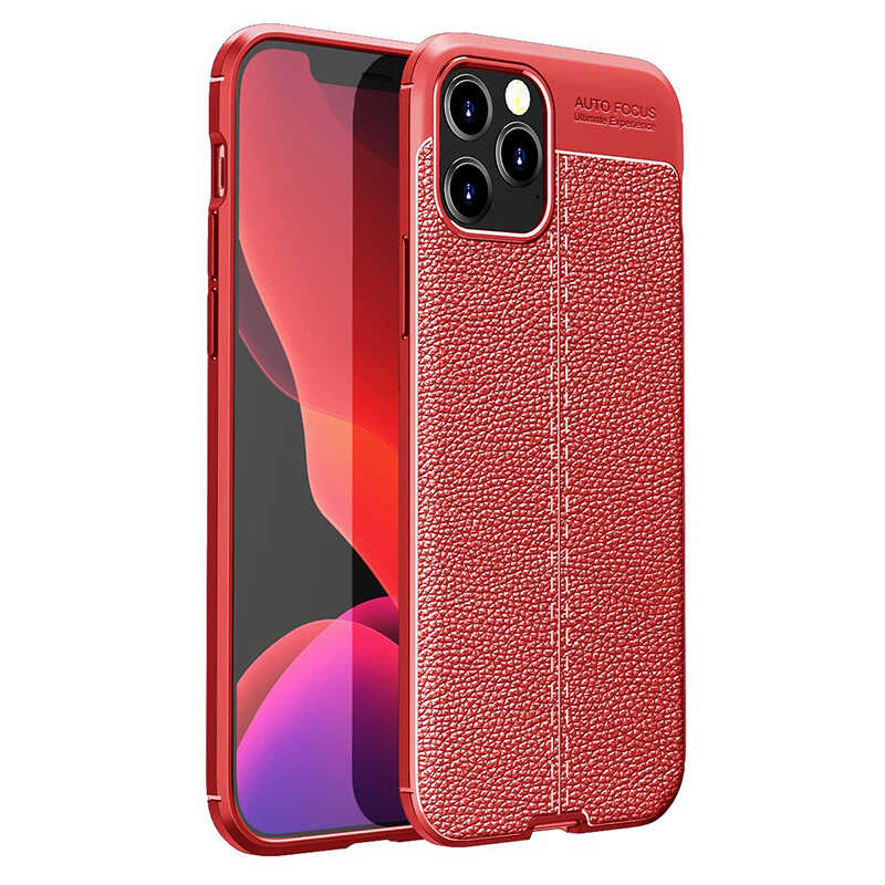 iPhone Uyumlu 12 Pro Kılıf Zore Niss Silikon Kapak-Kırmızı