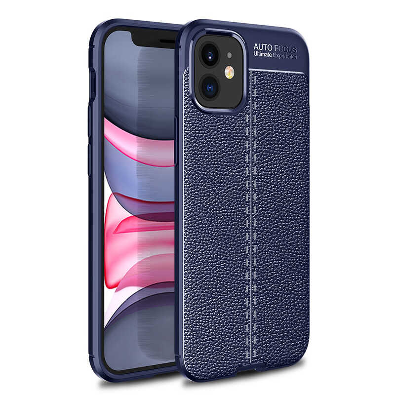iPhone Uyumlu 12 Kılıf Zore Niss Silikon Kapak-Lacivert