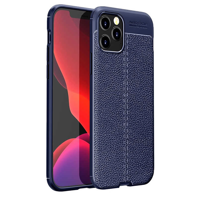 iPhone Uyumlu 12 Pro Max Kılıf Zore Niss Silikon Kapak-Lacivert