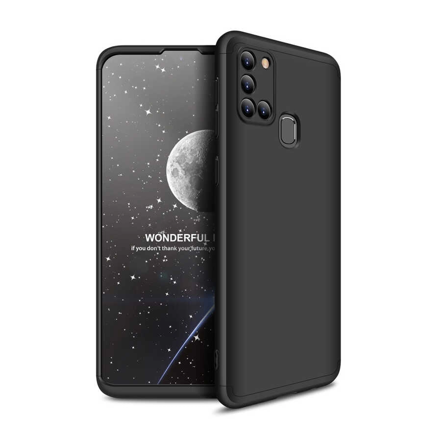 Galaxy Uyumlu A21S Kılıf Zore Ays Kapak-Siyah