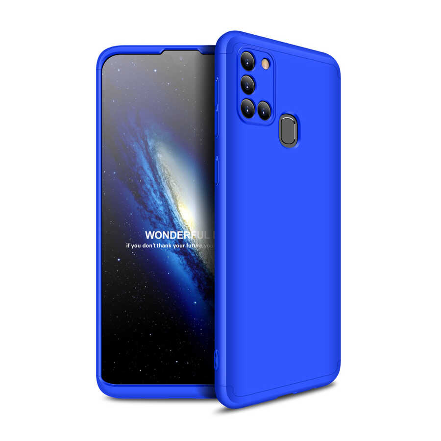 Galaxy Uyumlu A21S Kılıf Zore Ays Kapak-Mavi