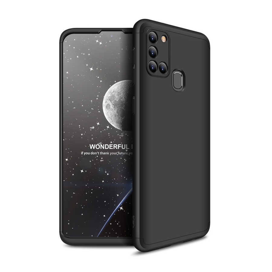 Galaxy Uyumlu A21S Kılıf Zore Ays Kapak-Siyah
