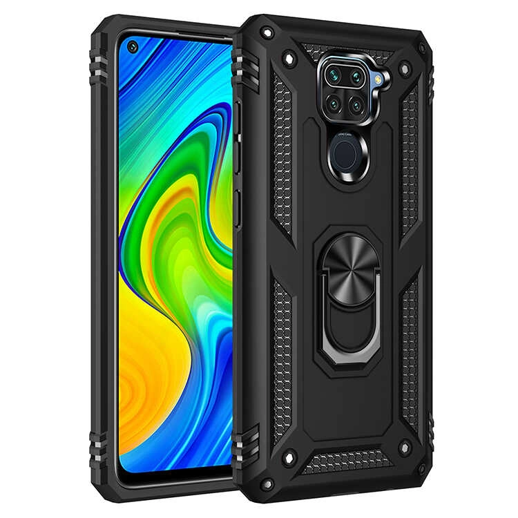 Xiaomi Uyumlu  Redmi Note 9 Kılıf Zore Vega Kapak-Siyah