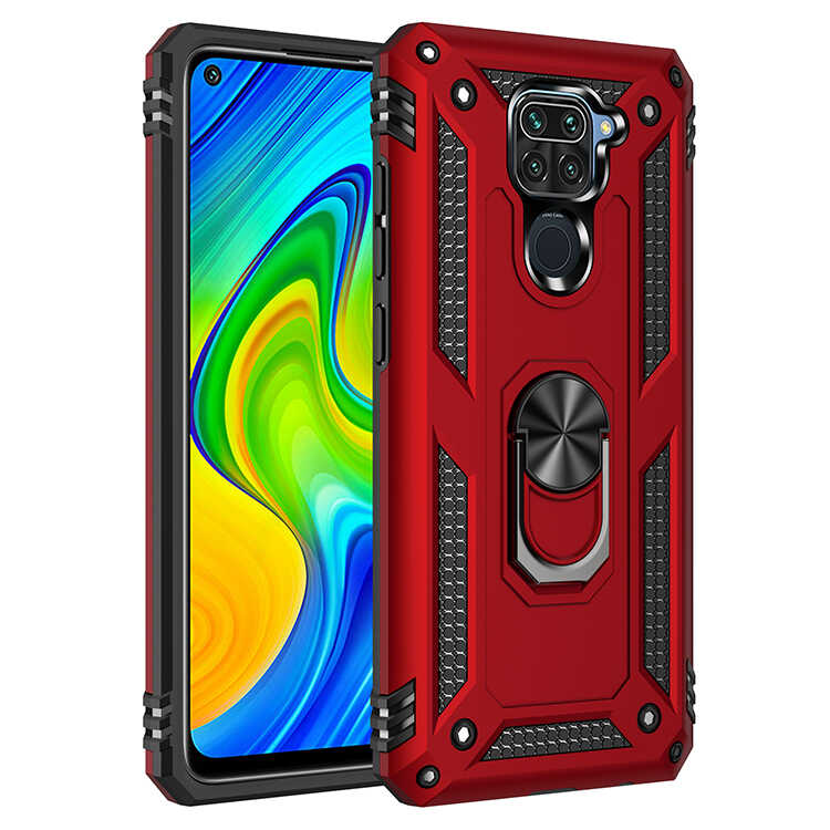 Xiaomi Uyumlu  Redmi Note 9 Kılıf Zore Vega Kapak-Kırmızı