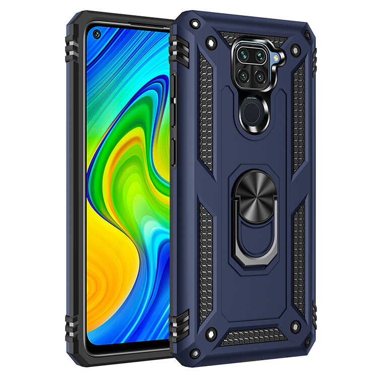 Xiaomi Uyumlu  Redmi Note 9 Kılıf Zore Vega Kapak-Mavi