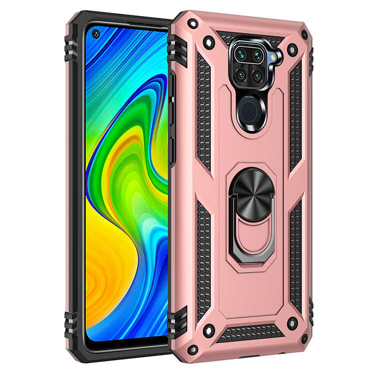 Xiaomi Uyumlu  Redmi Note 9 Kılıf Zore Vega Kapak-Rose gold