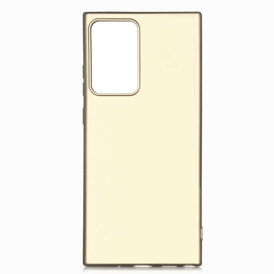 Galaxy Uyumlu Note 20 Ultra Kılıf Zore Premier Silikon Kapak-Gold