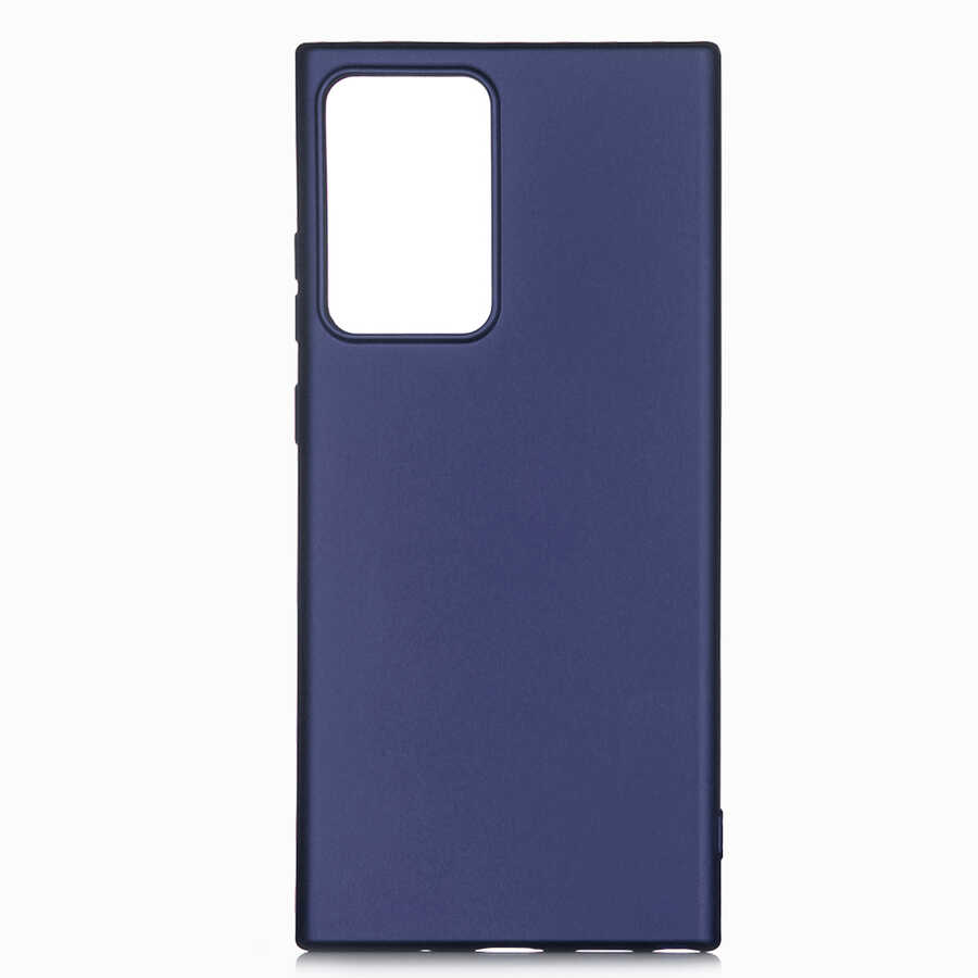 Galaxy Uyumlu Note 20 Ultra Kılıf Zore Premier Silikon Kapak-Lacivert