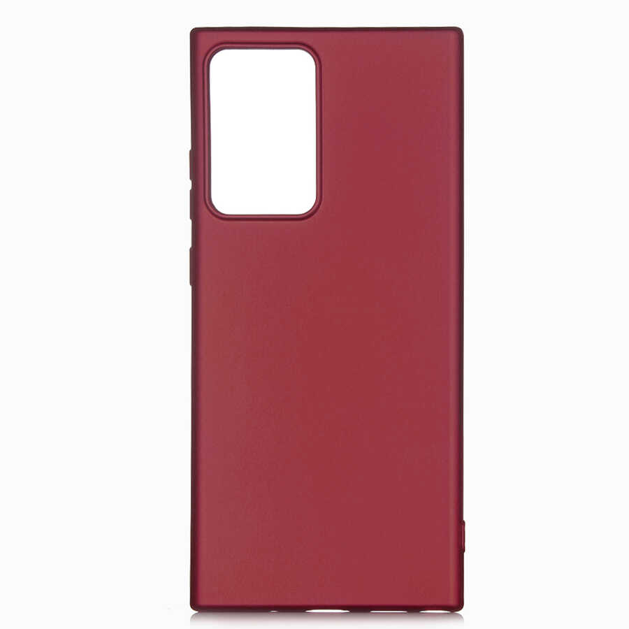 Galaxy Uyumlu Note 20 Ultra Kılıf Zore Premier Silikon Kapak-Mürdüm