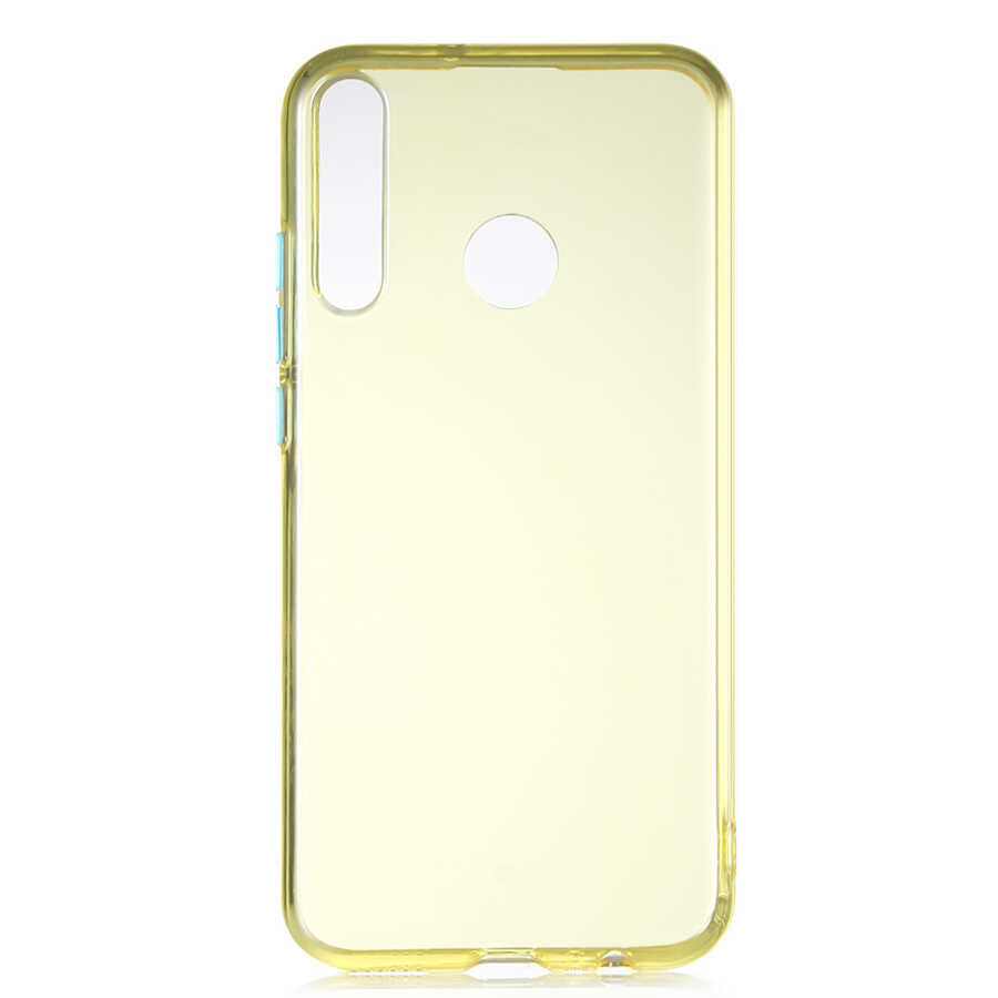 Huawei Uyumlu P40 Lite E Kılıf Zore Bistro Kapak-Sarı