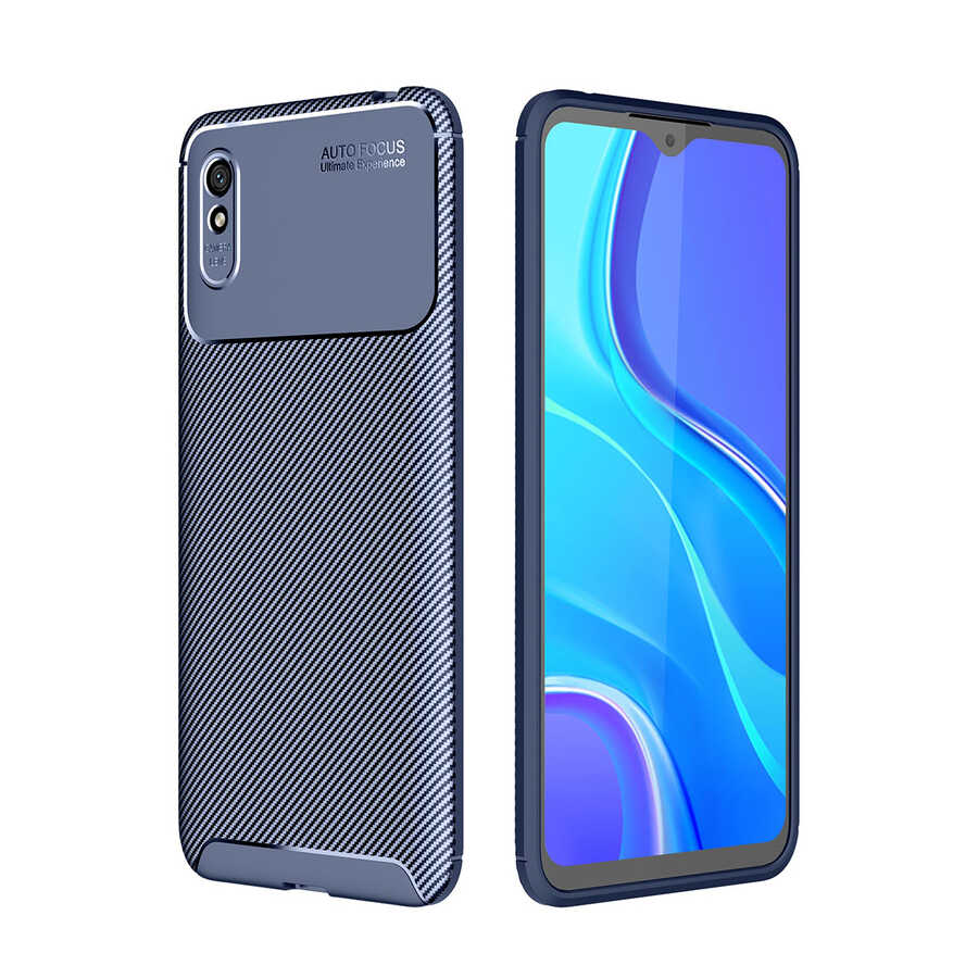 Xiaomi Uyumlu  Redmi 9A Kılıf Zore Negro Silikon Kapak-Lacivert
